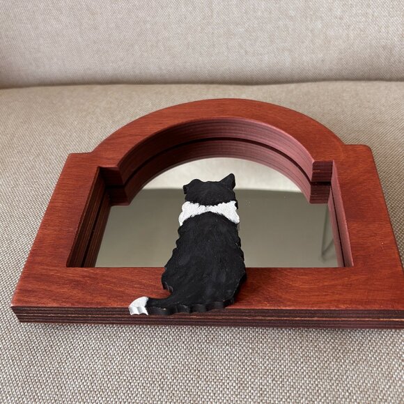 Dog Wall Mirror Judy Rand Handcrafted Vintage 1990s - Picture 4 of 9